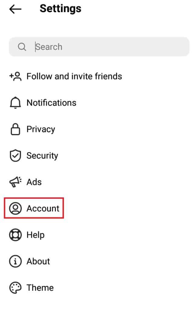 Instagram Account Setting