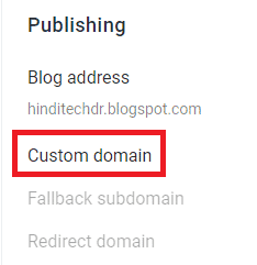 Remove Custom Domain in Blogger